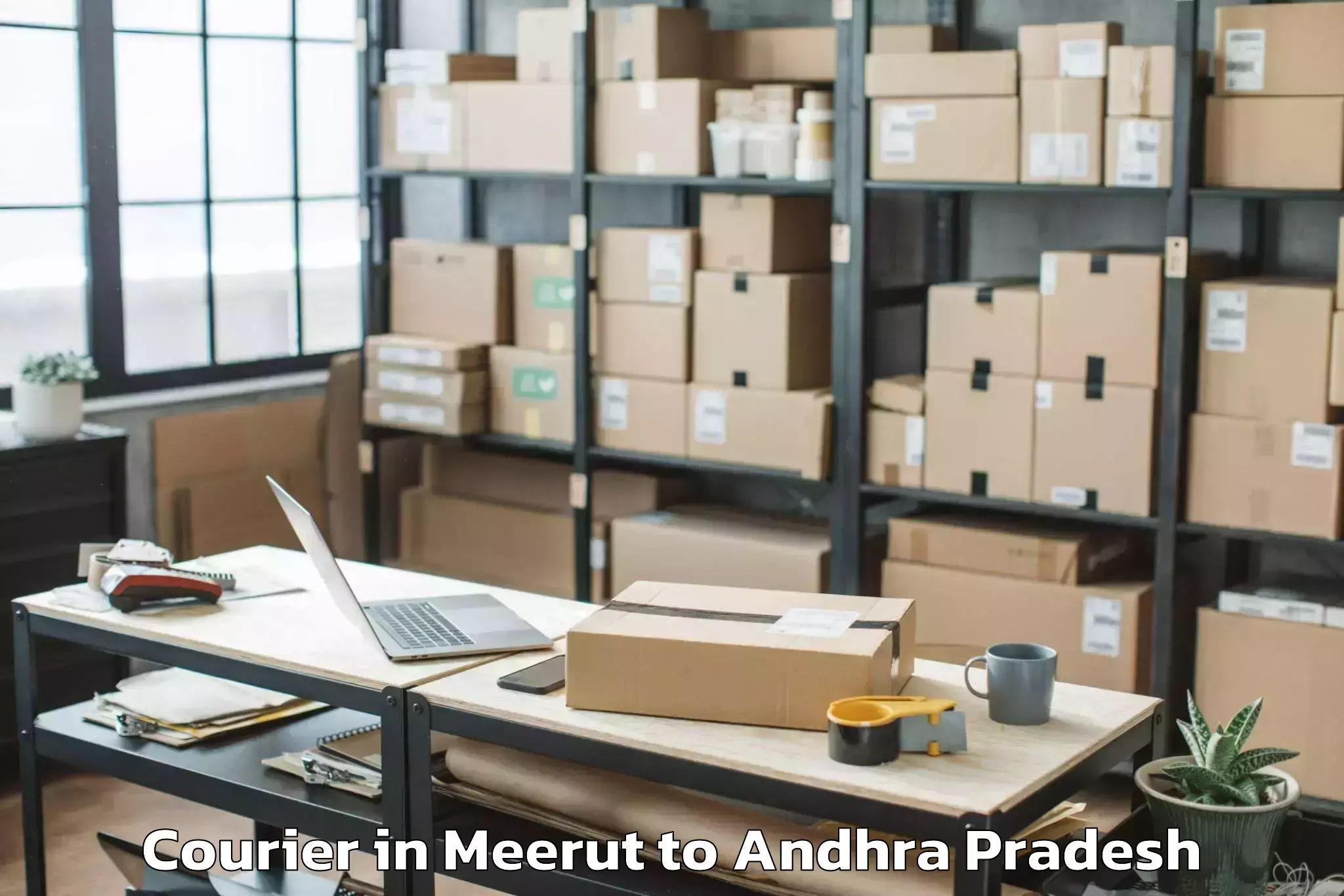 Leading Meerut to Bhattiprolu Courier Provider